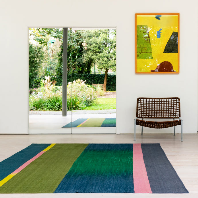 Asymmetrical Olive Gelim – Flatweave Rug