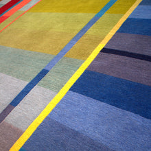 Blue Vortex Circle – Hand Knotted Pile Rug