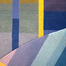 Blue Vortex Circle – Hand Knotted Pile Rug