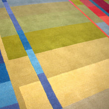 Blue Vortex Circle – Hand Knotted Pile Rug