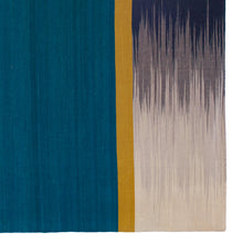Asymmetrical Teal Gelim – Flatweave Rug