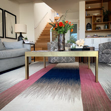 Large Bespoke Scarpa Teal Rose Gelim – 12'5" x 15'7" - Flatweave Rug - In Stock for immediate shipping