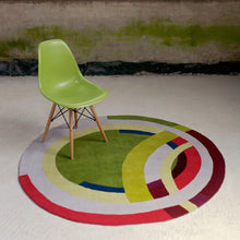 Green Frank Circle – Hand Knotted Pile Rug