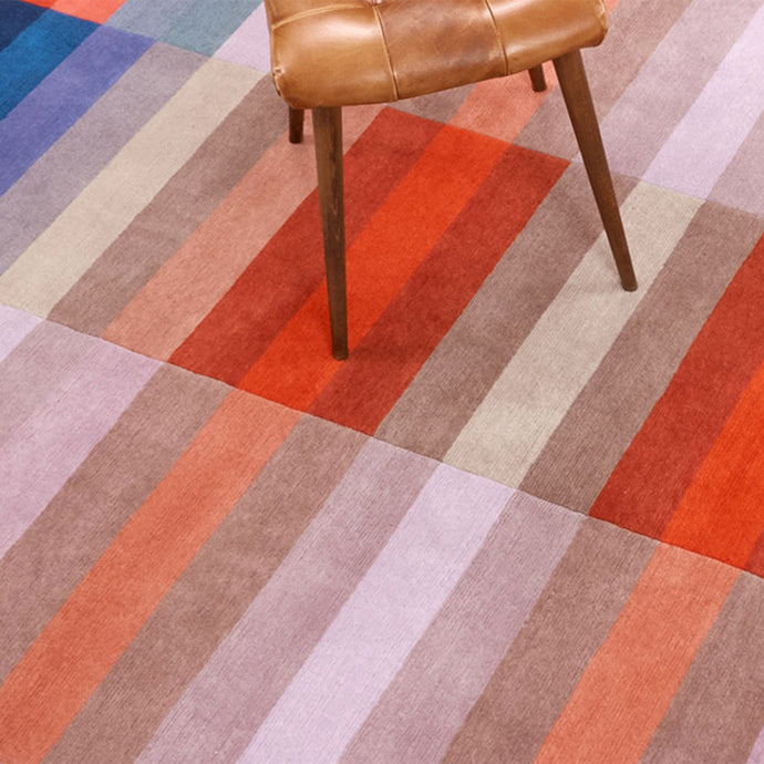 Bauhaus Red – Hand Knotted Pile Rug